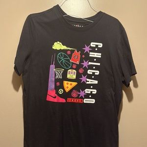 Air Jordan Black T Shirt Chicago Men Size medium